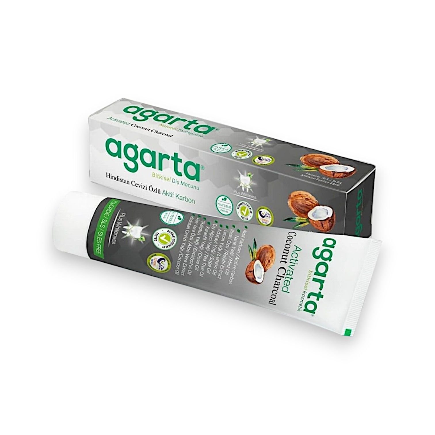 Agarta Hindistan Ceviz Aktif Karbonlu Diş Macunu 100 ml