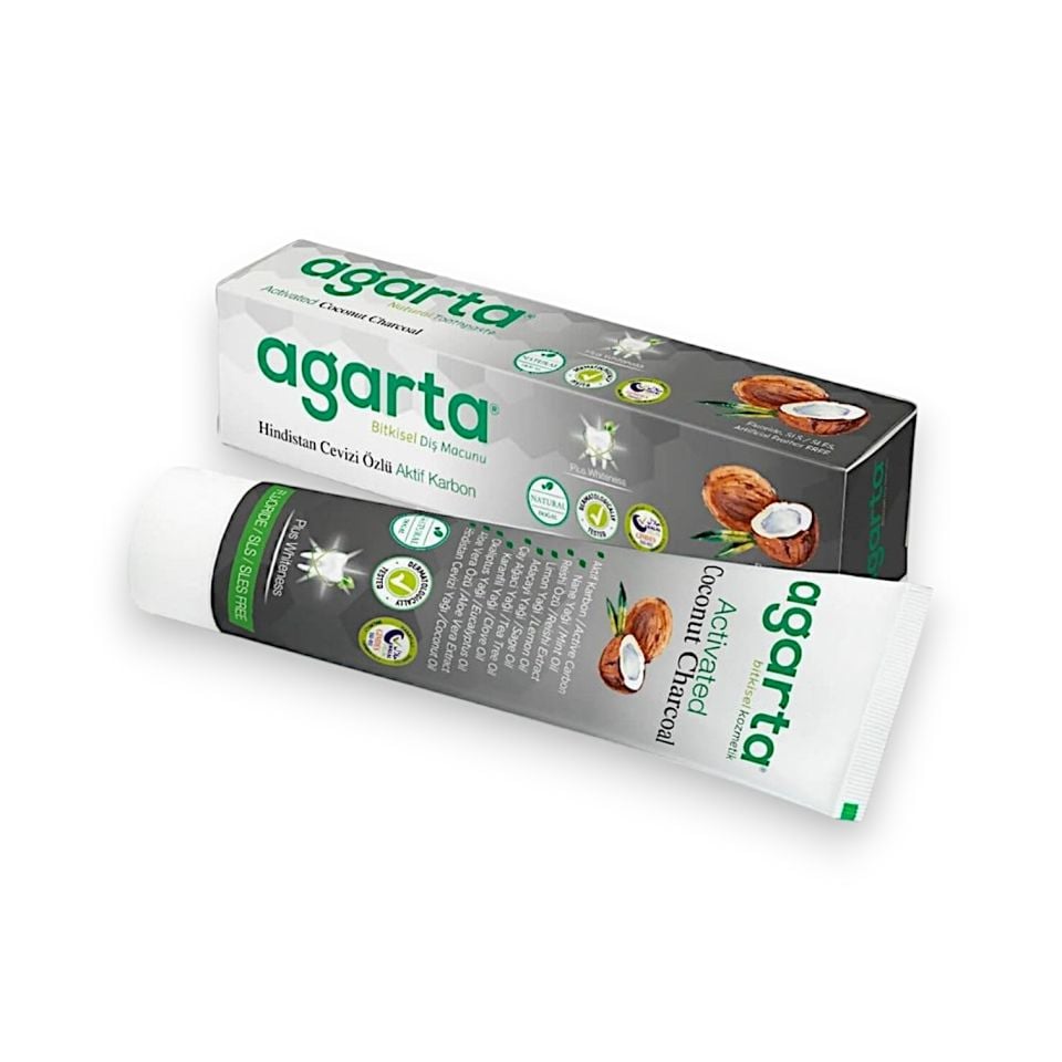 Agarta Hindistan Ceviz Aktif Karbonlu Diş Macunu 100 ml