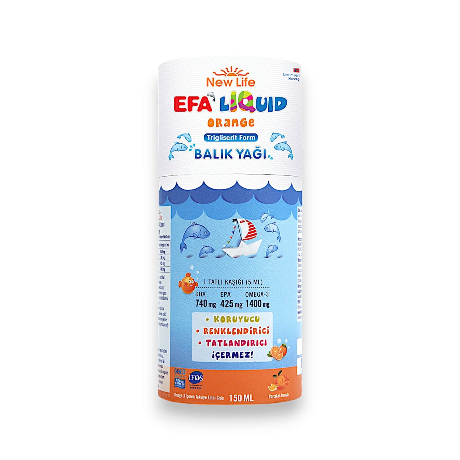 New Life EFA Liquid Orange Balık Yağı Şurubu 150 ml
