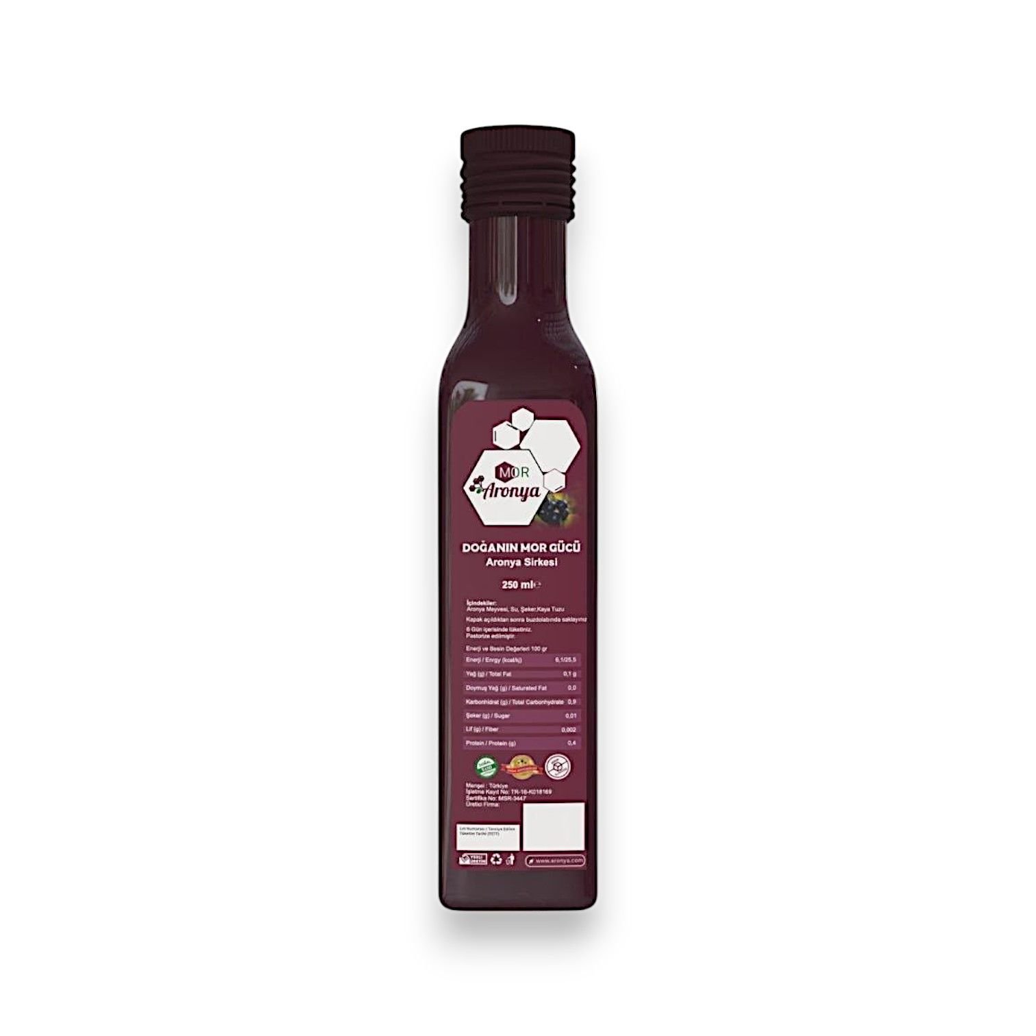 Mor Aronya Aronya Sirkesi 250 ml