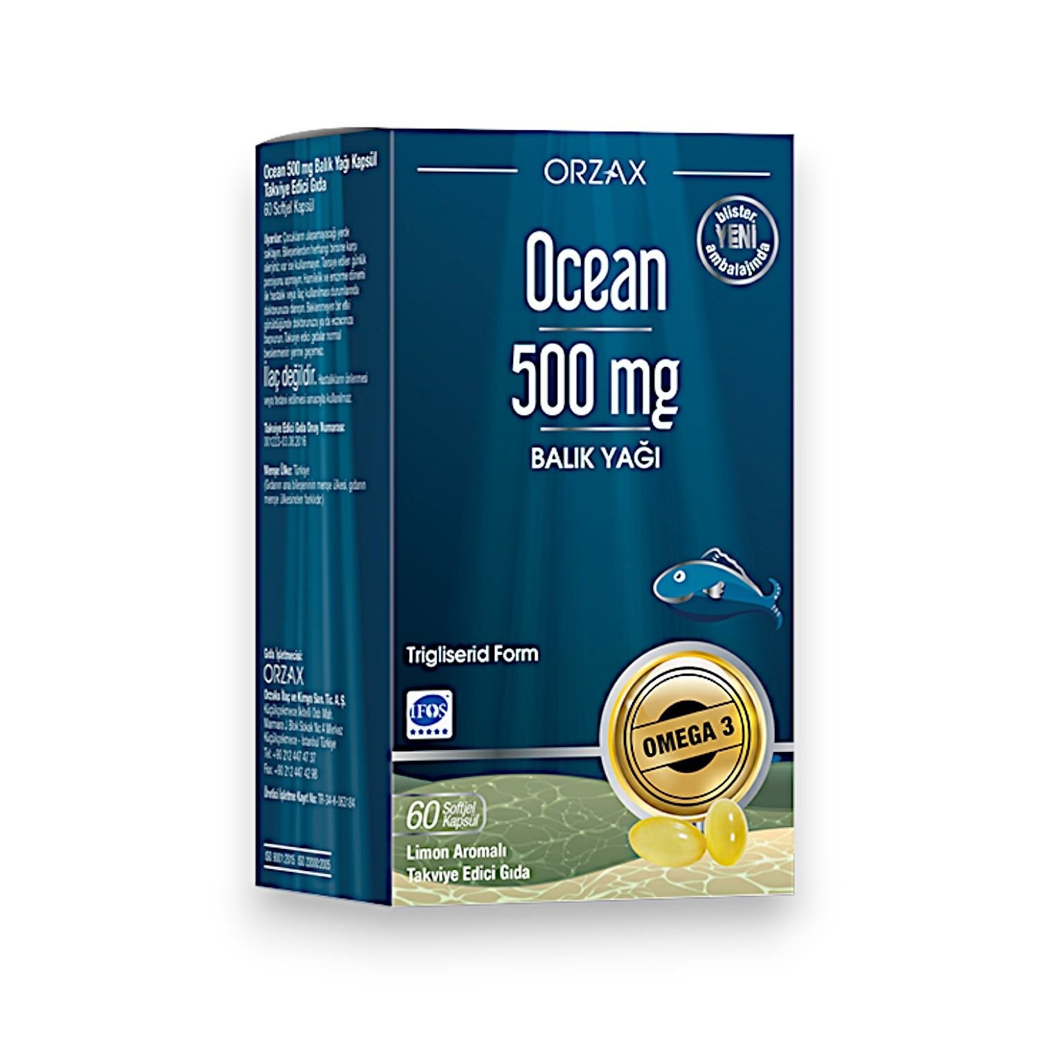 Ocean Balık Yağı 500 Mg 60 Kapsül