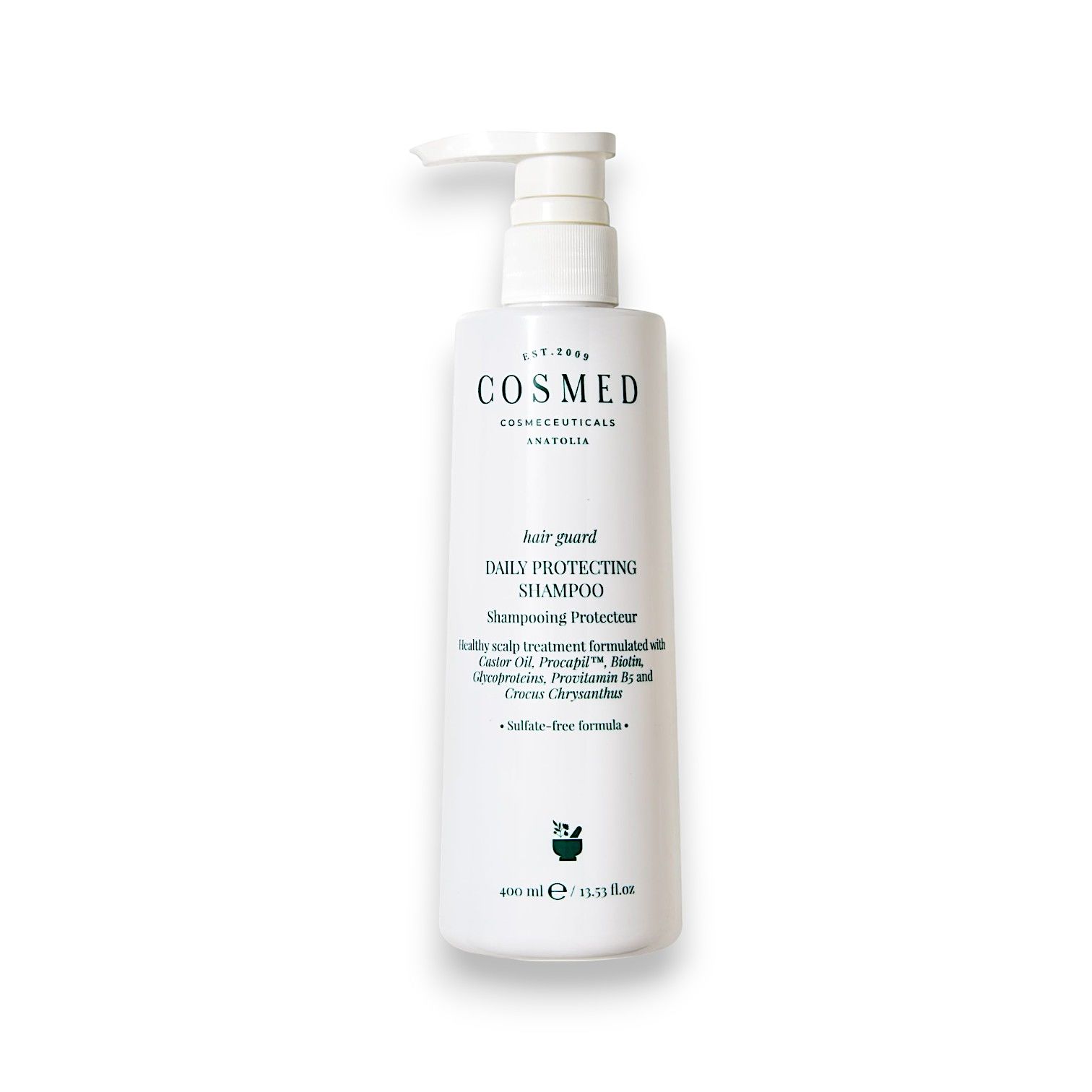 Cosmed Hair Guard Daily Protecting Shampoo - Sülfatsız Tuzsuz Besleyici Günlük Bakım Biotin Şampuanı - Tüm Saç Tipleri 400 ml