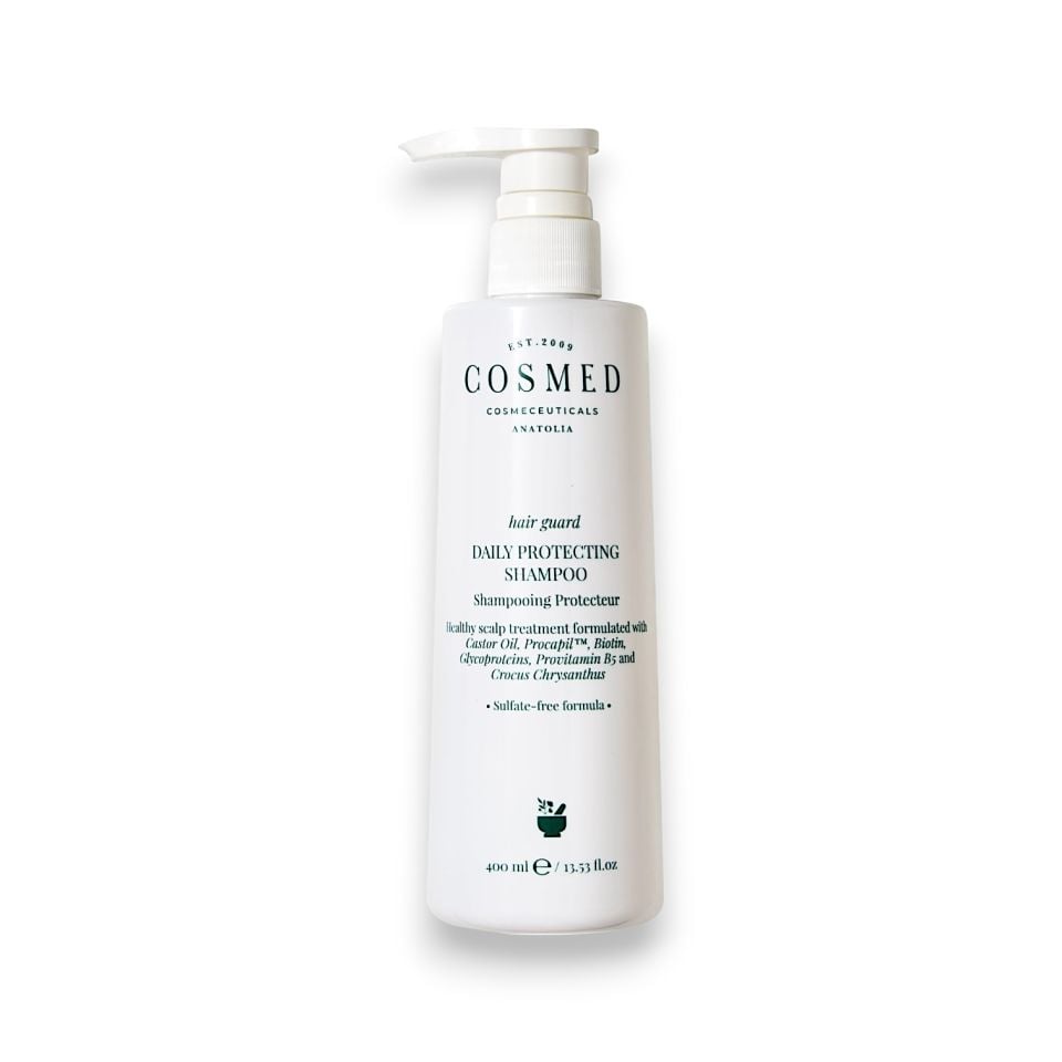 Cosmed Hair Guard Daily Protecting Shampoo - Sülfatsız Tuzsuz Besleyici Günlük Bakım Biotin Şampuanı - Tüm Saç Tipleri 400 ml
