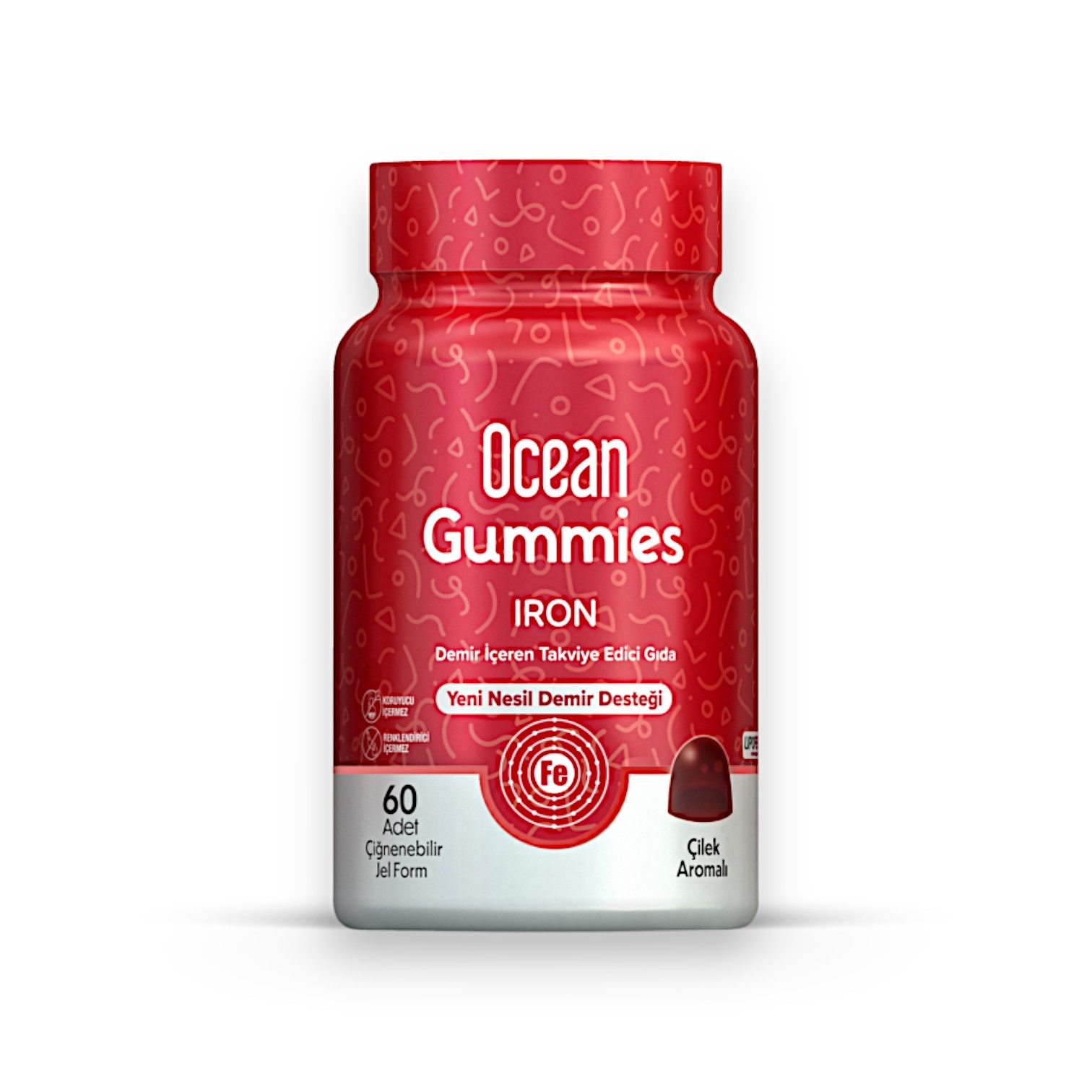 Ocean Gummies Iron 60 Çiğnenebilir Jel Form