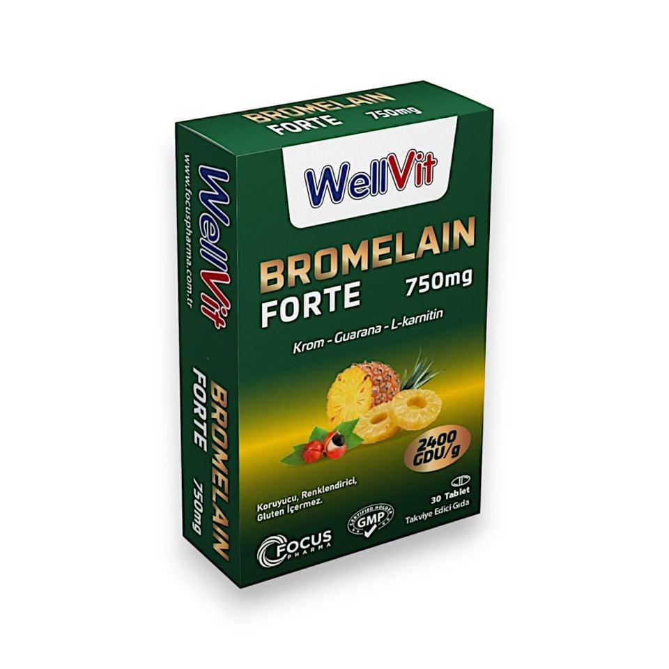 Wellvit Bromelain Fort 750 mg 30 Tablet