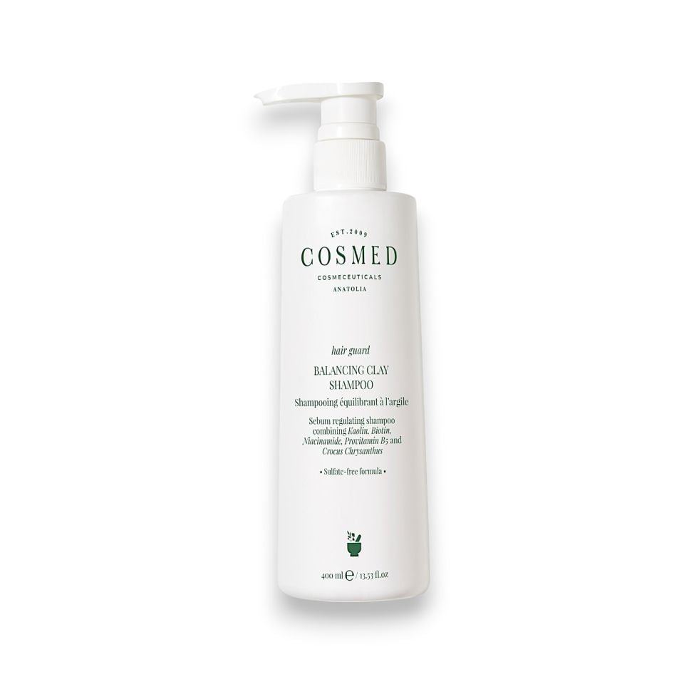 Cosmed Hair Guard Balancing Clay Shampoo - İnce Telli ve Yağlı Saçlar İçin Sülfatsız Tuzsuz Kil Şampuanı 400 mL
