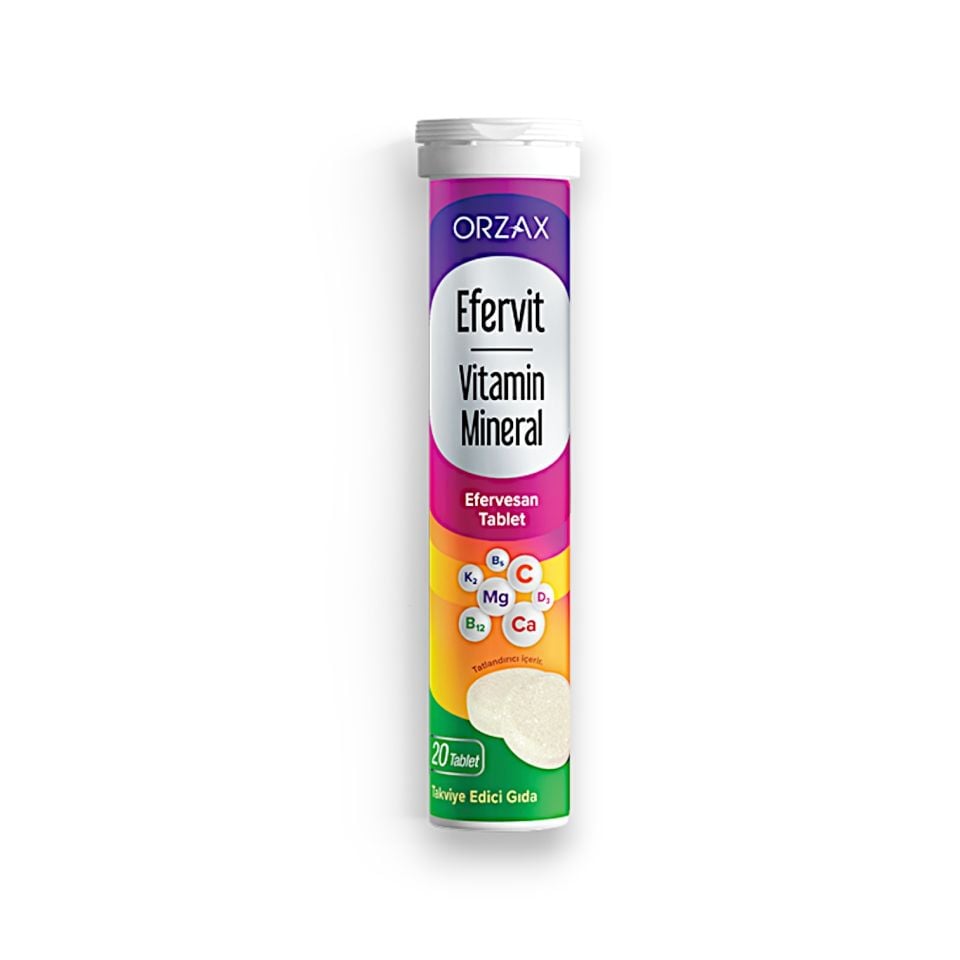 Orzax Efervit Vitamin Mineral 20 Efervesan Tablet