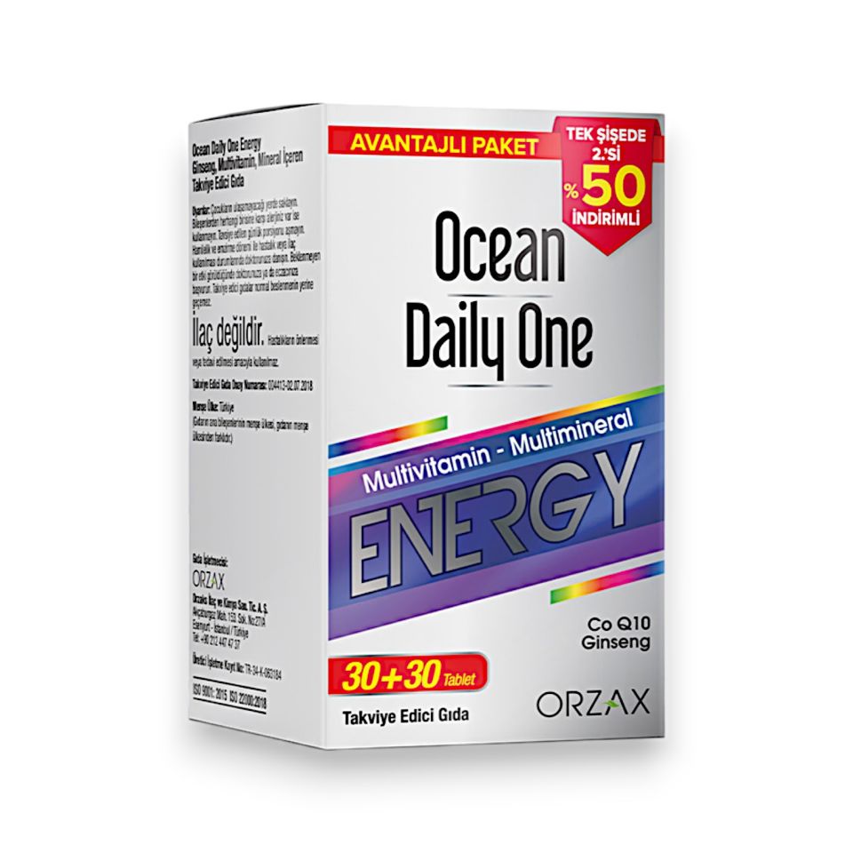 Ocean Daily One Energy 60 Tablet 2.si %50 İndirimli