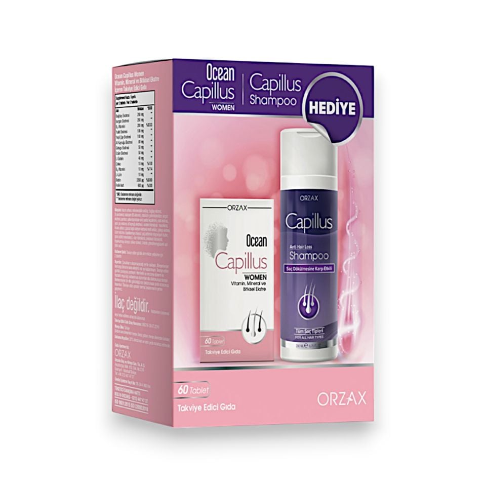 Ocean Capillus Woman 60 Tablet + Capillus Şampuan 200 ml Hediyeli