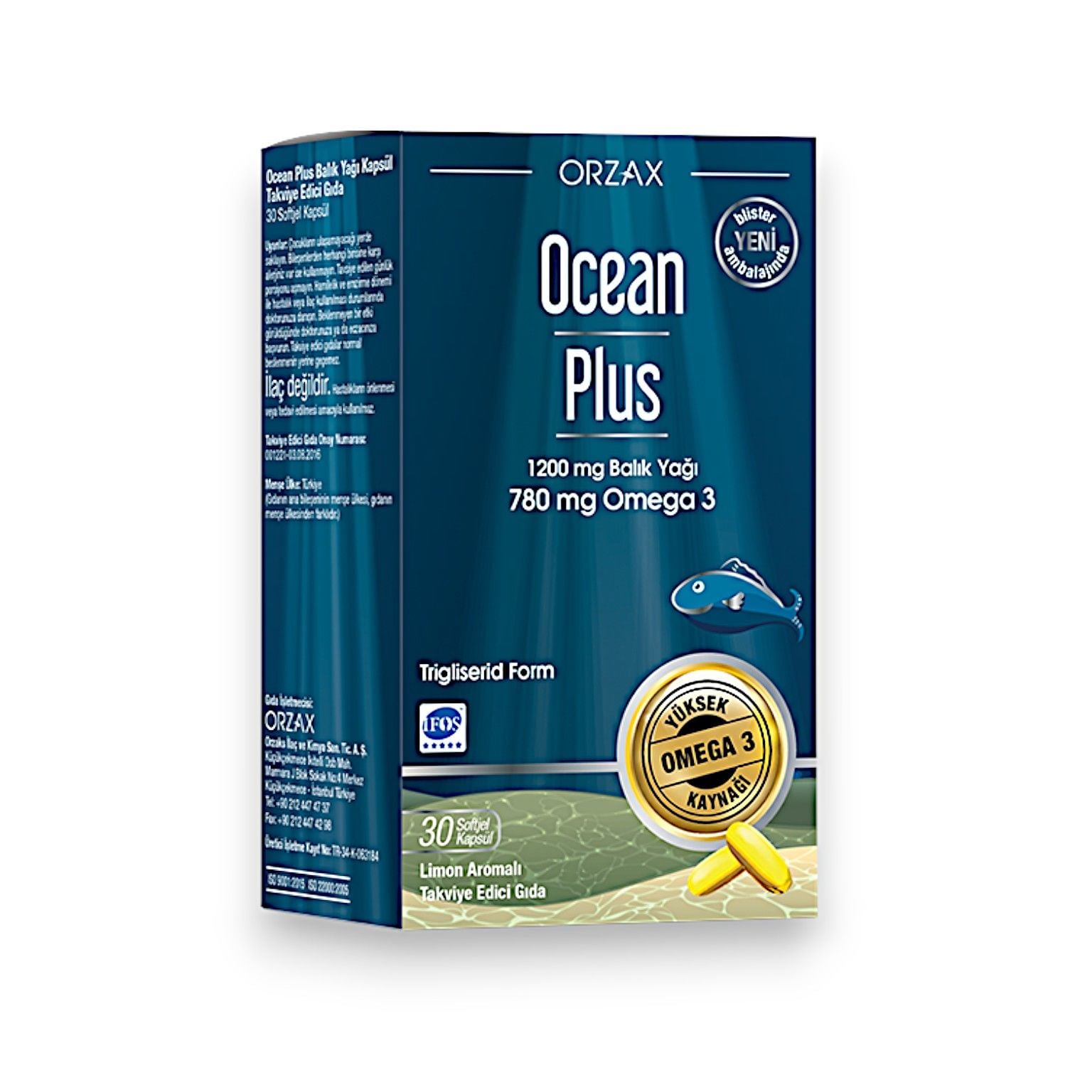 Ocean Plus Balık Yağı 1200 Mg 30 Kapsül