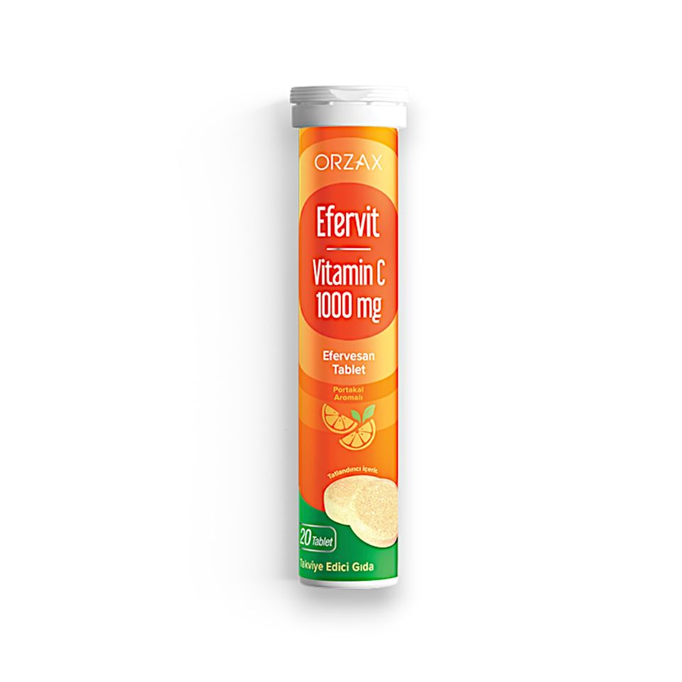 Orzax Efervit Vitamin C 1000 mg 20 Efervesan Tablet