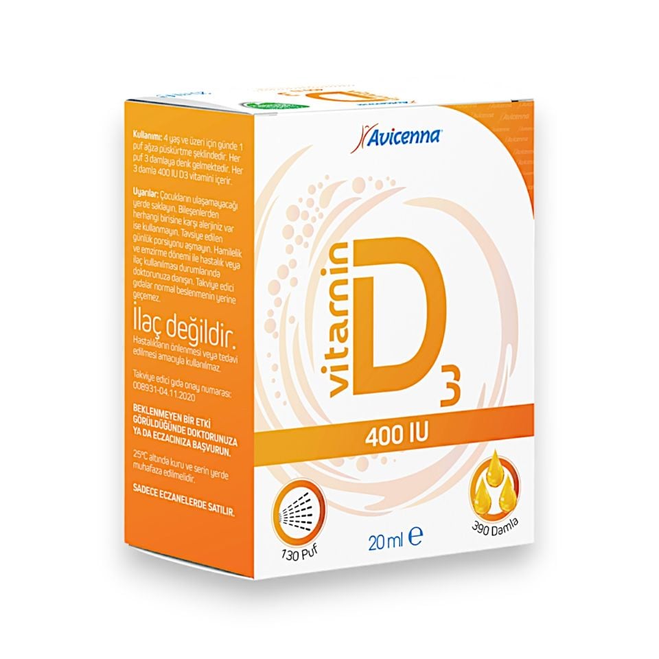 Avicenna Vitamin D3 400 IU Damla Sprey 20 ml