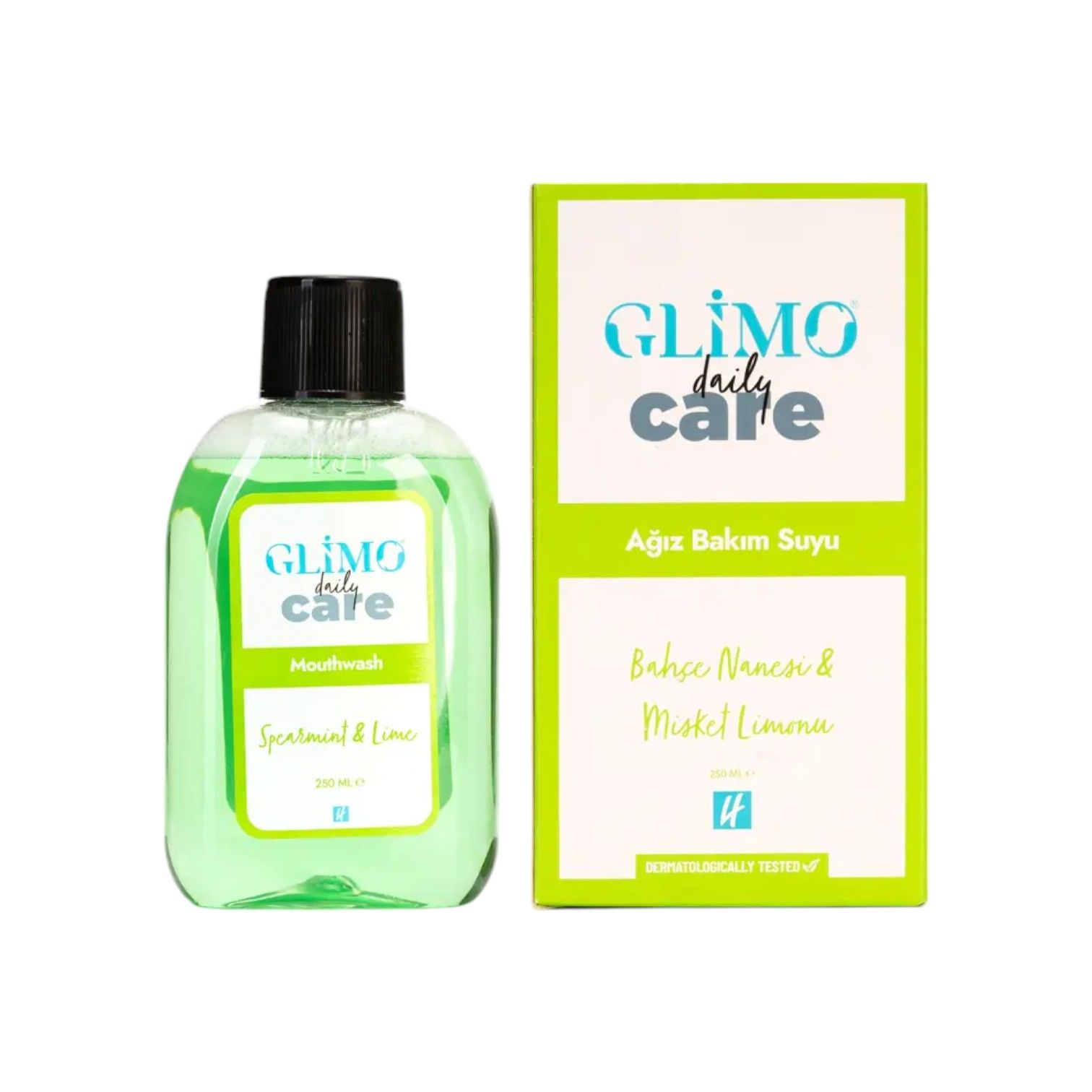 Glimo Daily Care Ağız Bakım Suyu Bahçe Nanesi & Misket Limonu 250 ml