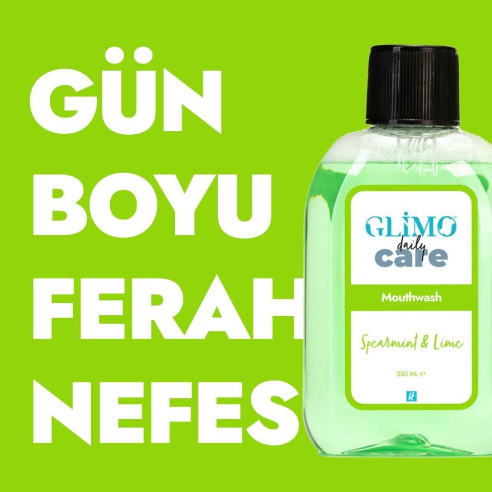 Glimo Daily Care Ağız Bakım Suyu Bahçe Nanesi & Misket Limonu 250 ml