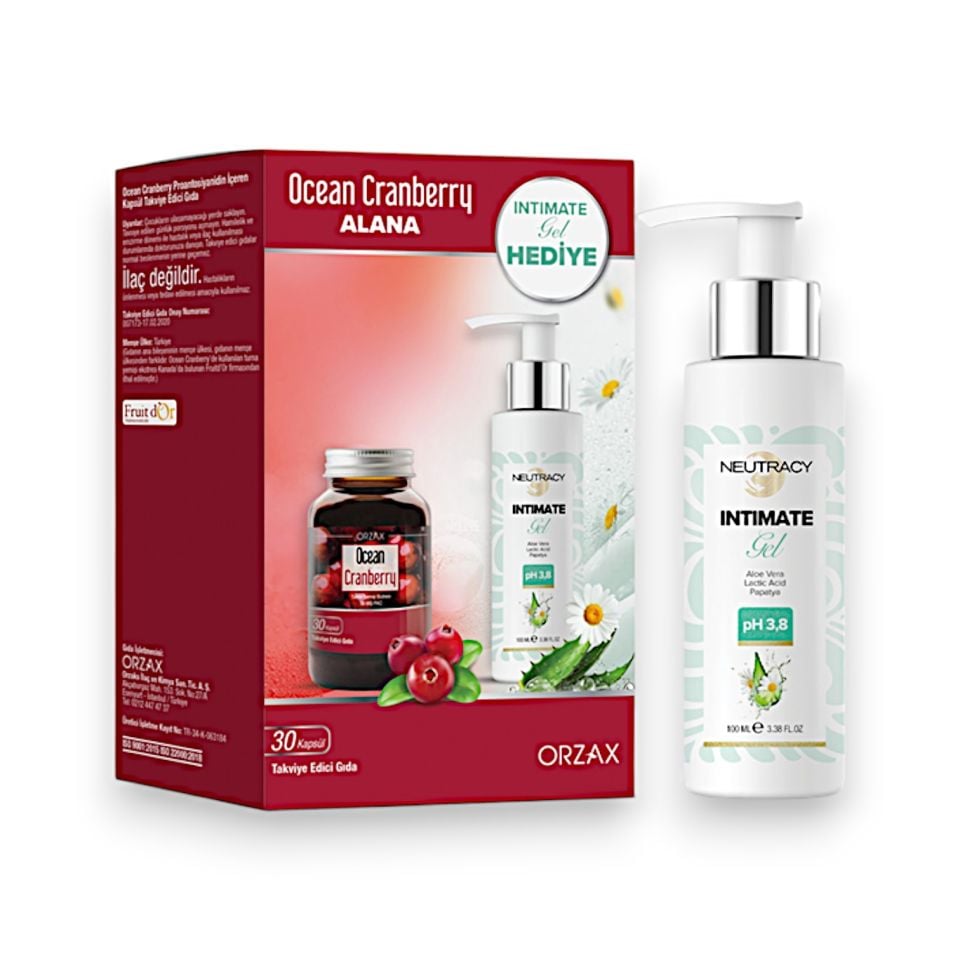 Ocean Cranberry Turna Yemişi Ekstresi 30 Kapsül + Neutracy İntim Jel Hediyeli
