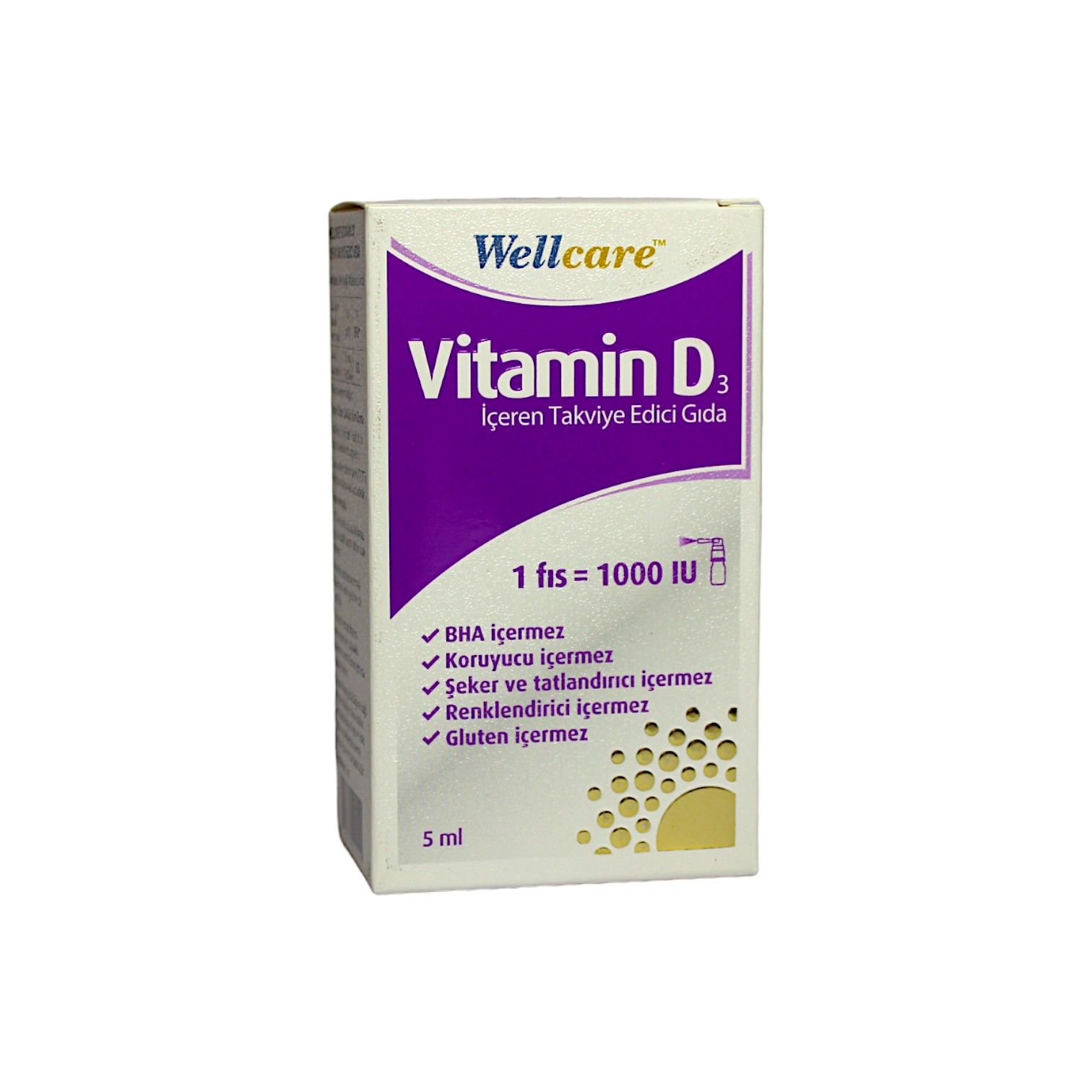 Wellcare Vitamin D3 1000 IU 5 mL Sprey