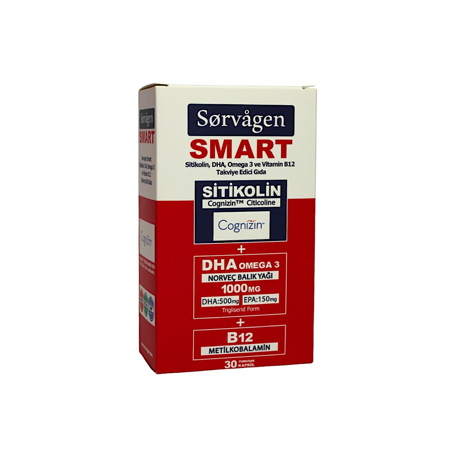 Sorvagen Smart Sitikolin İçeren Takviye Edici 30 Kapsül