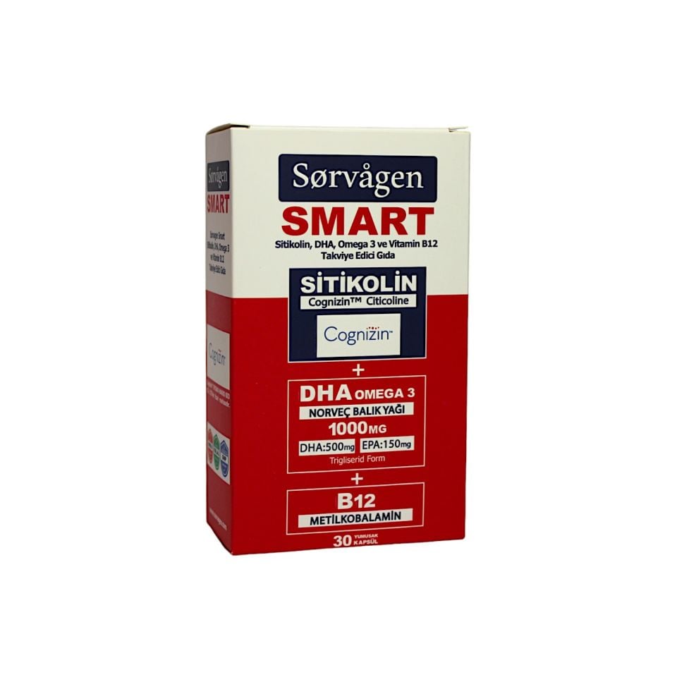 Sorvagen Smart Sitikolin İçeren Takviye Edici 30 Kapsül
