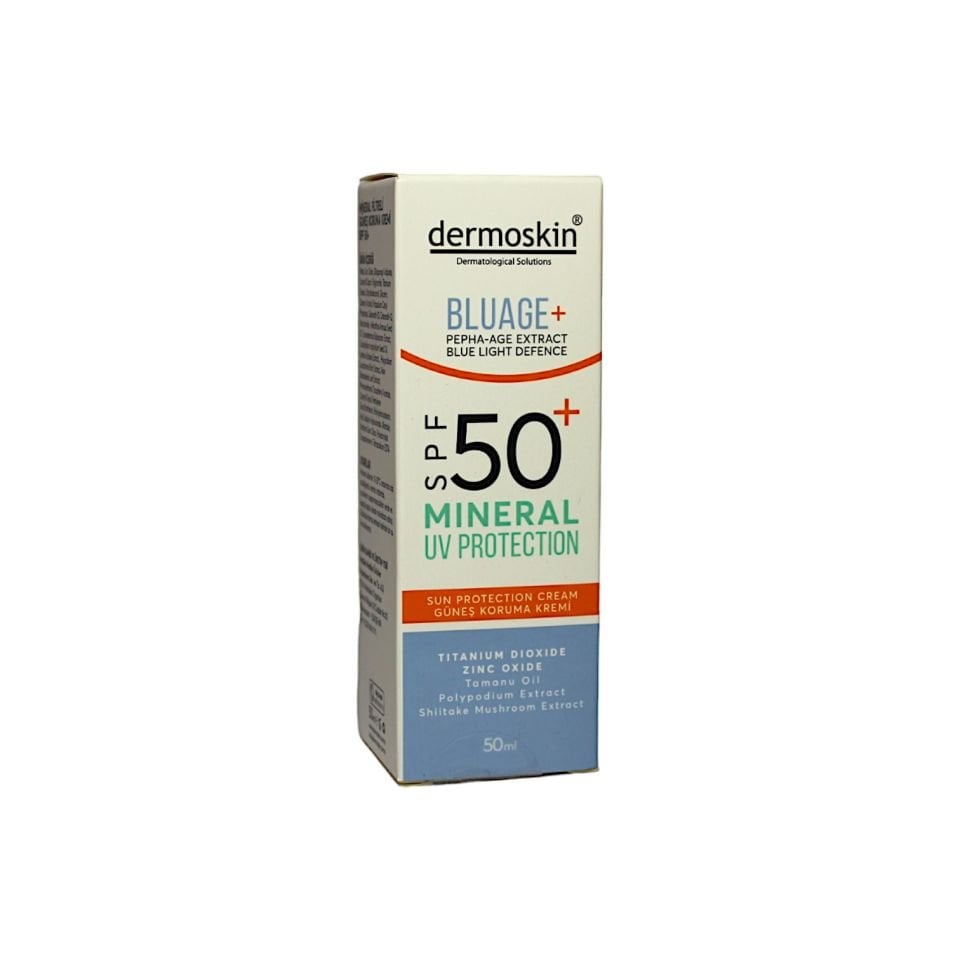 Dermoskin Bluage+ SPF50+ Mineral Filtreli Güneş Koruma Kremi 50 ml