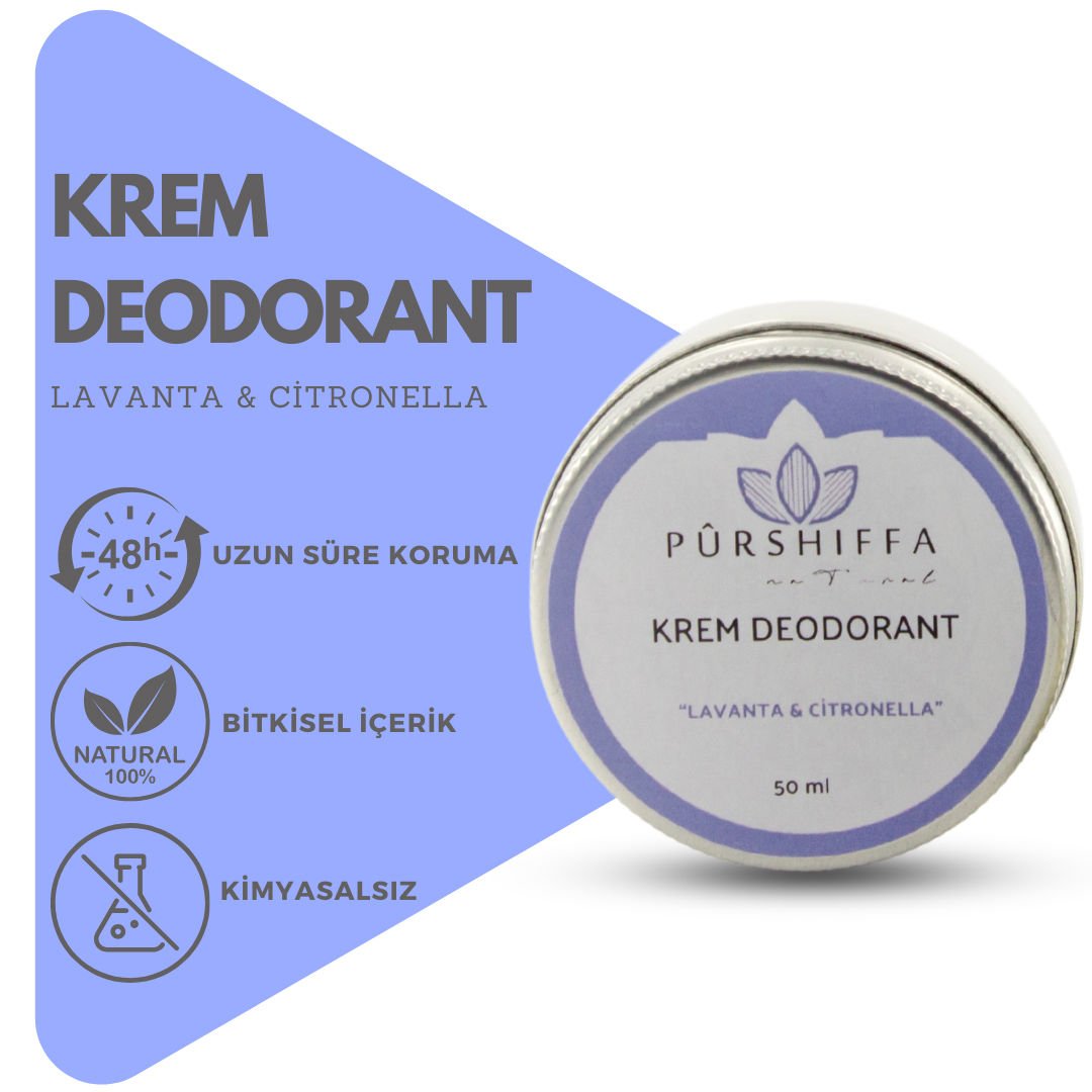 Pürshiffa Krem Deodorant (Lavanta & Citronella) 50 ml