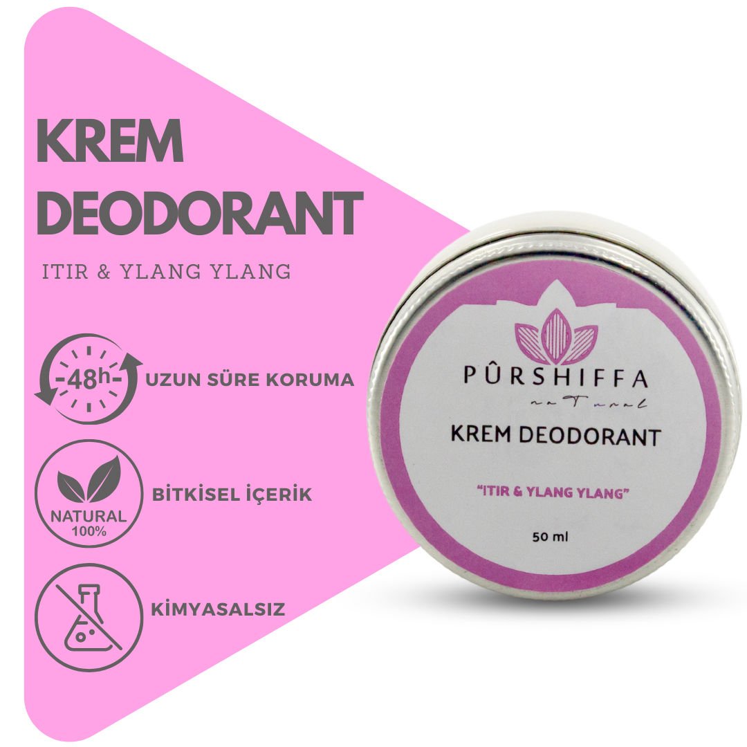 Pürshiffa Krem Deodorant (Itır & Ylang Ylang) 50 ml