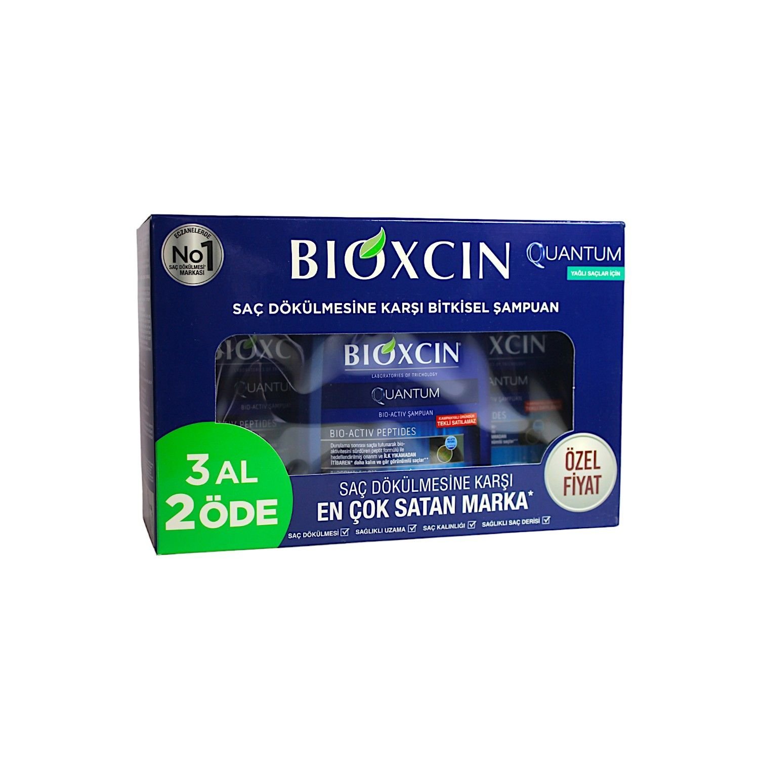 Bioxcin Quantum Şampuan 300 mL (Yağlı Saçlar) 3 AL 2 ÖDE