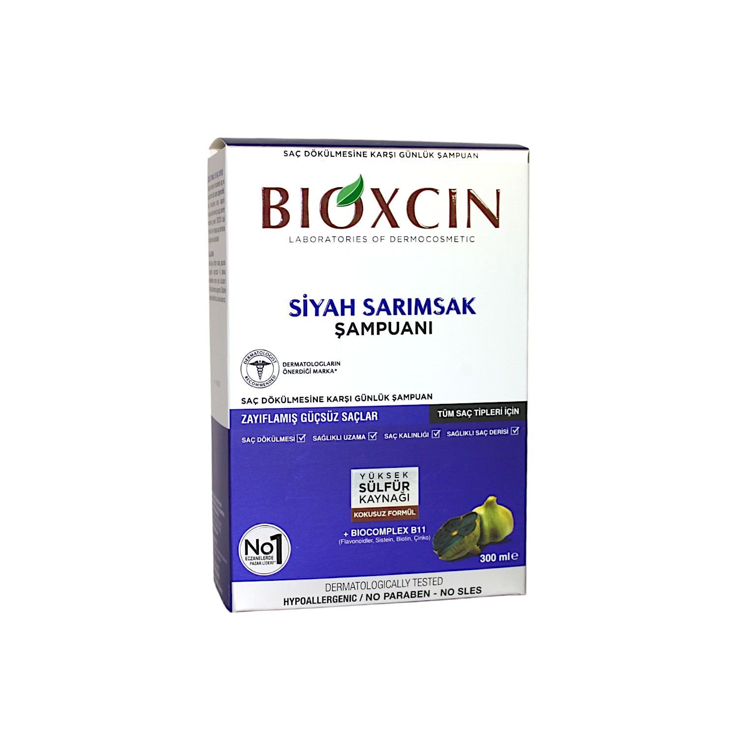 Bioxcin Saç Dökülmesine Karşı Siyah Sarımsak Şampuanı 300 mL