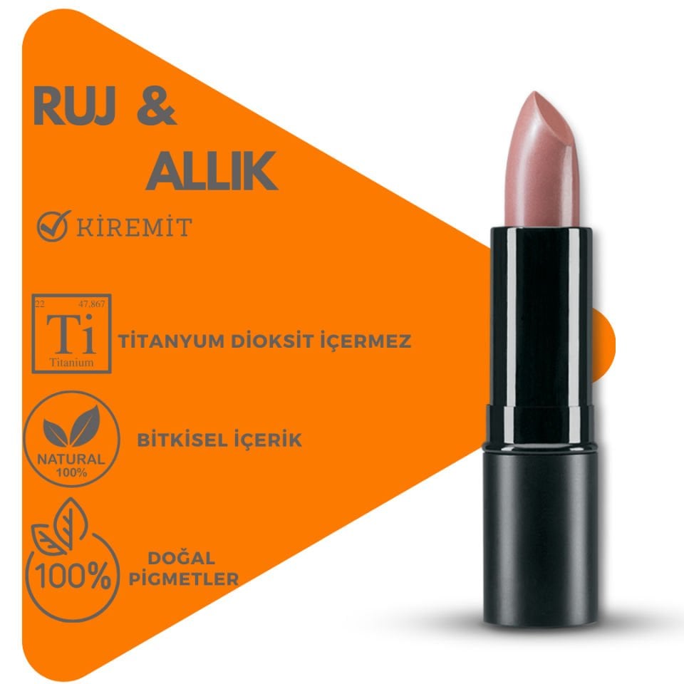 Pürshiffa Bitkisel İçerikli Doğal Ruj Allık 5 GR (Stick) Kiremit Ton