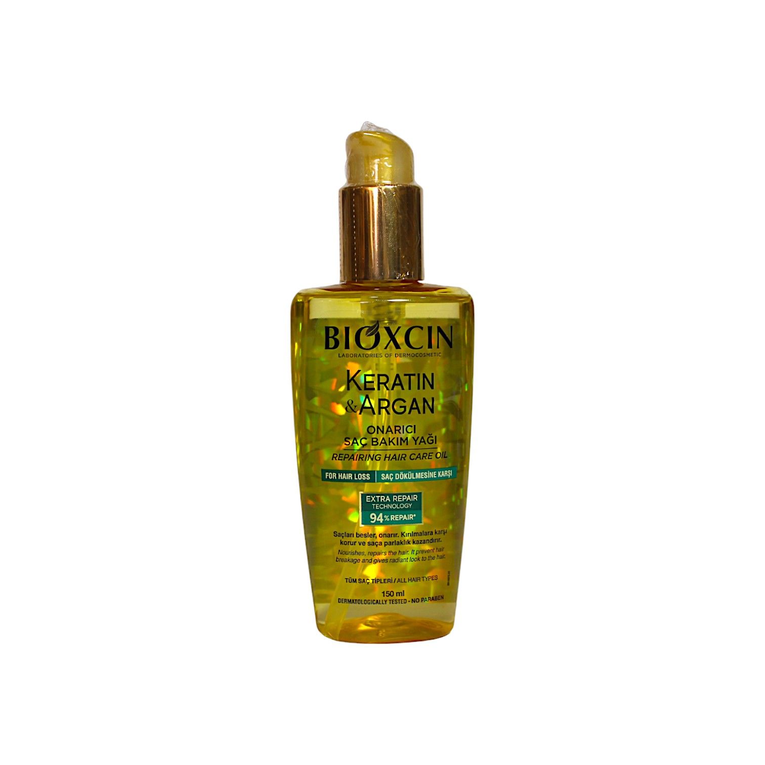 Bioxcin Keratin ve Argan Onarıcı Saç Bakım Yağı 150 mL