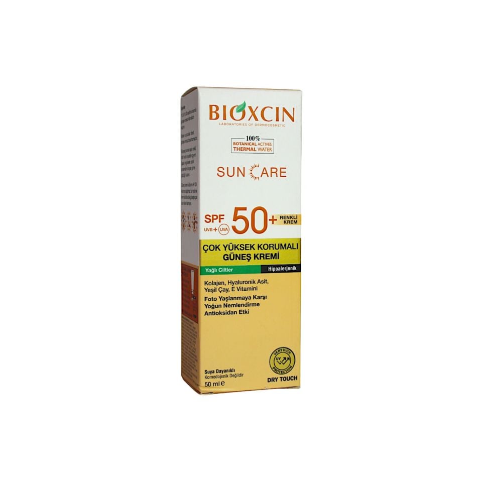 Bioxcin Sun Care Yağlı Ciltler için Güneş Kremi SPF 50+ 50 mL (Renkli)