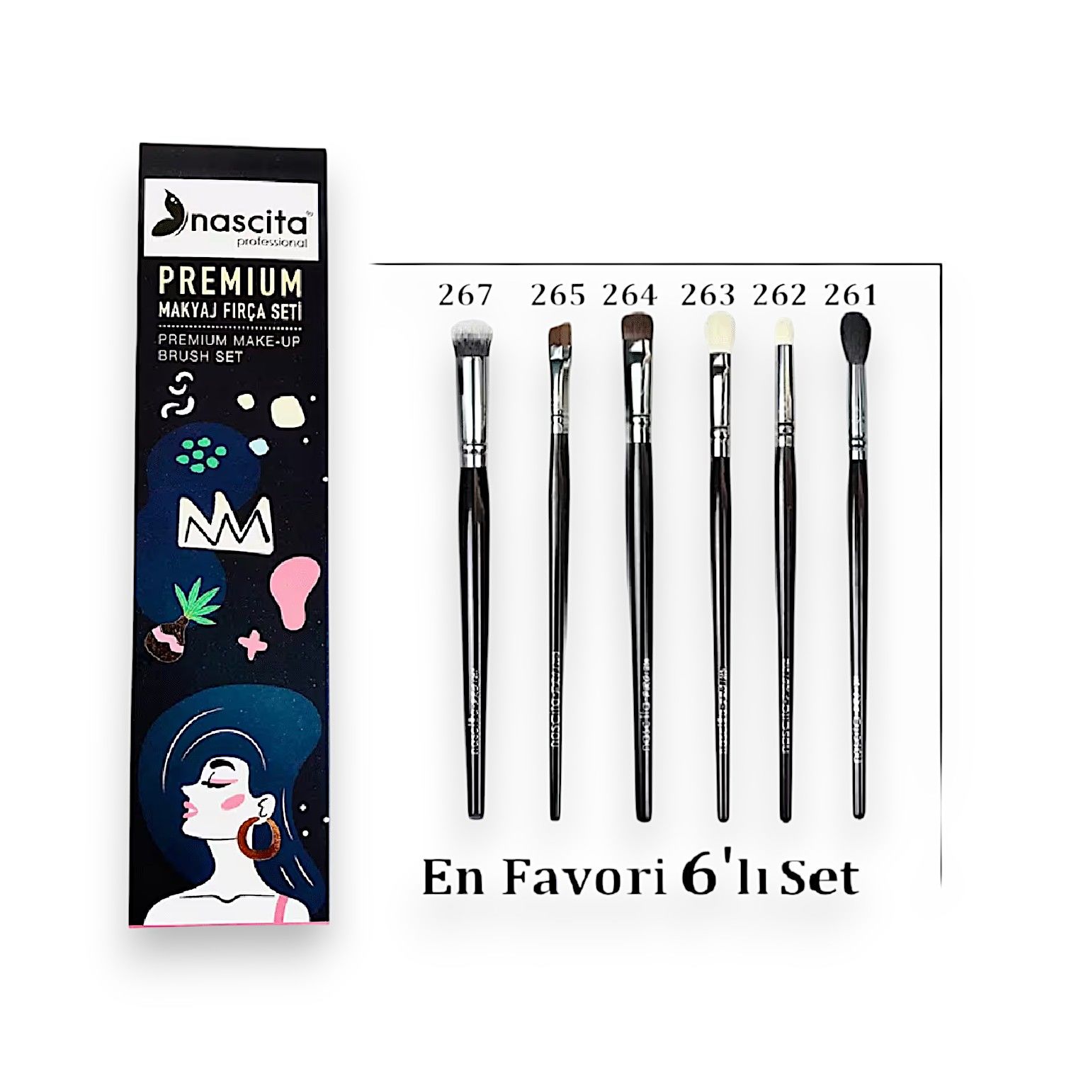 Nascita Premium Makyaj Fırça Seti 6'lı