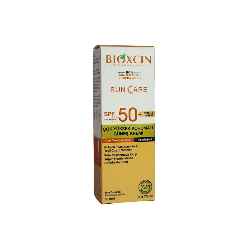 Bioxcin Sun Care Kuru ve Normal Ciltler için Güneş Kremi SPF50+ 50 mL (Renkli)