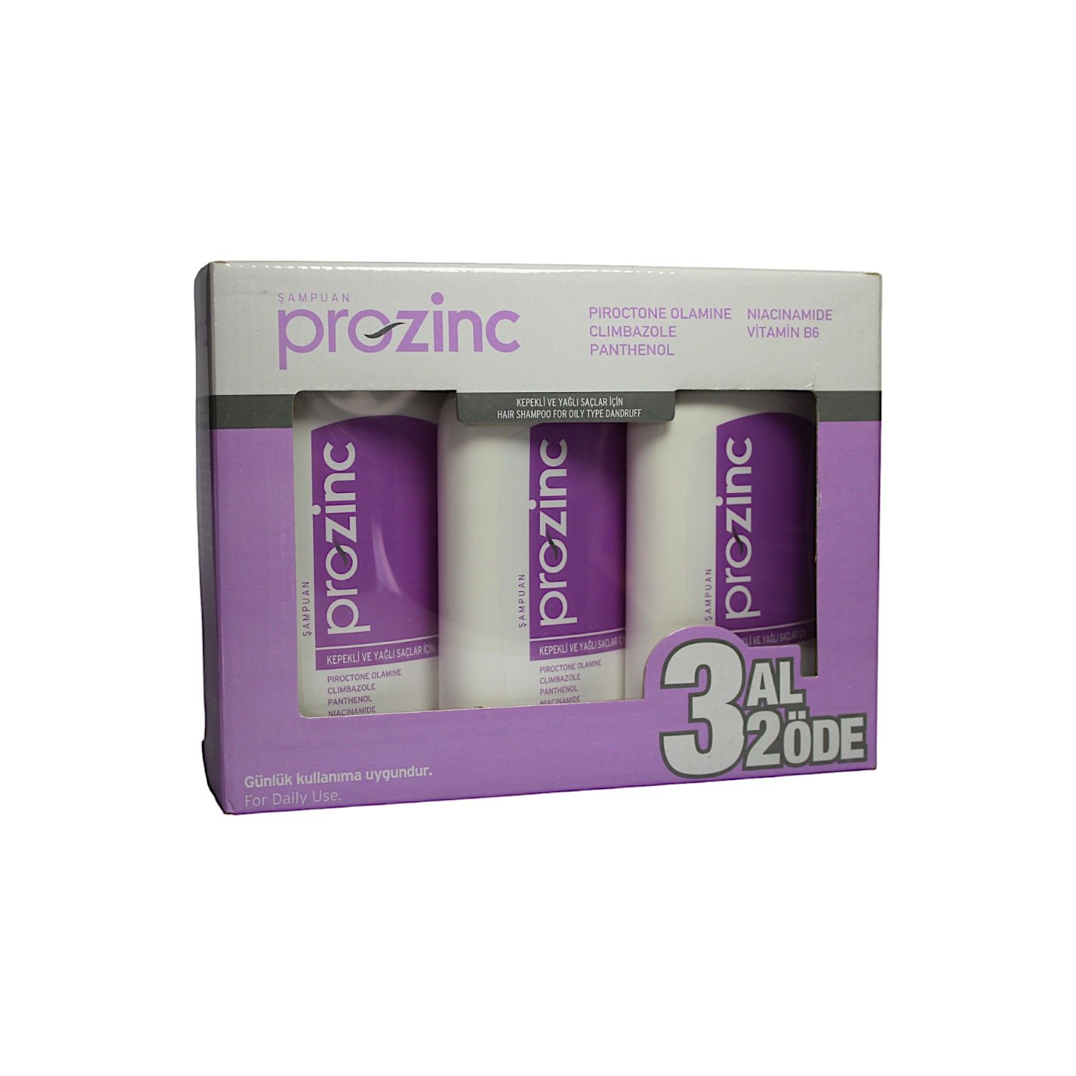 Prozinc Kepekli ve Yağlı Saçlar İçin Şampuan 3 AL 2 ÖDE SET