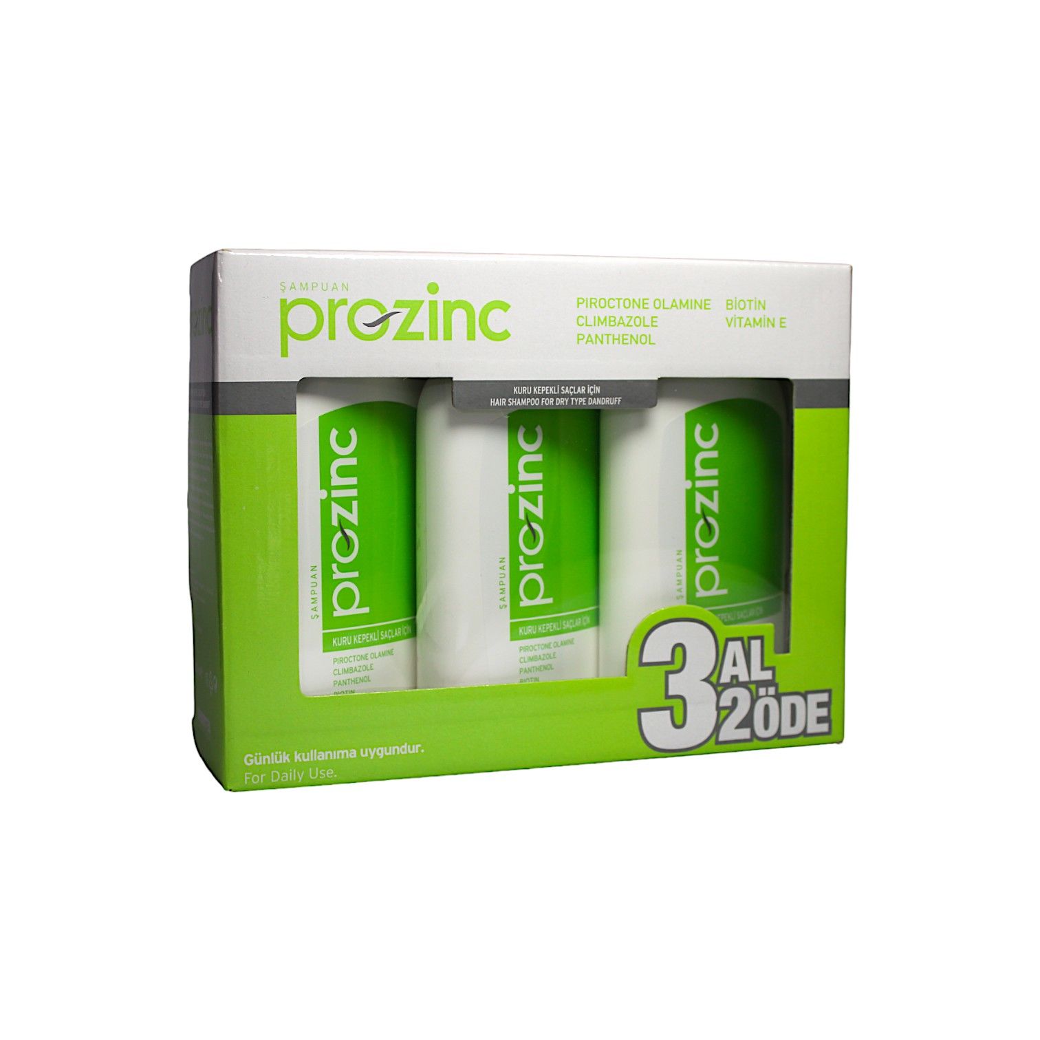 Prozinc Kepekli ve Kuru Saçlar İçin Şampuan 3 AL 2 ÖDE SET