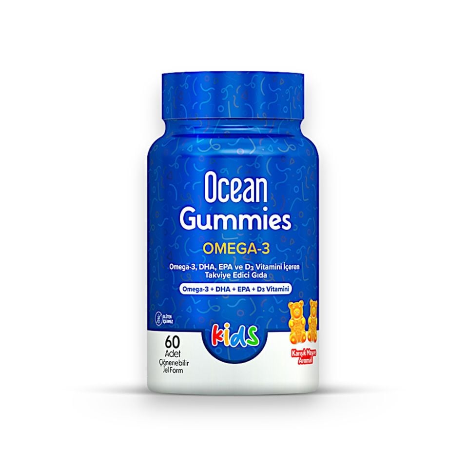 Ocean Gummies Omega 3 60 Adet Çiğnenebilir Jel Form