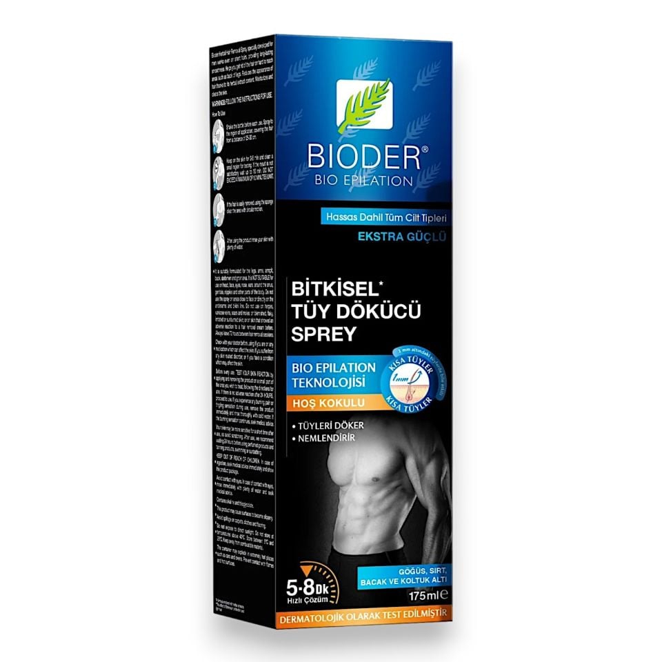 Bioder Erkekler İçin Bitkisel Tüy Dökücü Sprey 175 mL