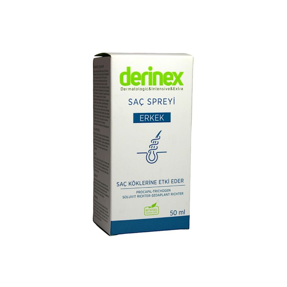 Derinex Saç Dökülmesine Karşı Etkili Saç Spreyi - Erkek 50 mL