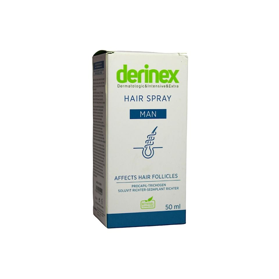 Derinex Saç Dökülmesine Karşı Etkili Saç Spreyi - Erkek 50 mL
