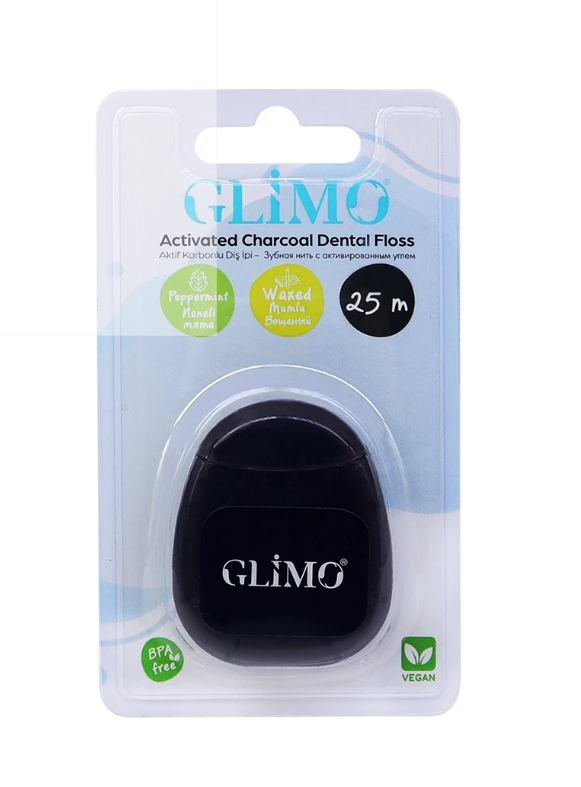 Glimo Aktif Karbonlu Diş İpi 25 Metre
