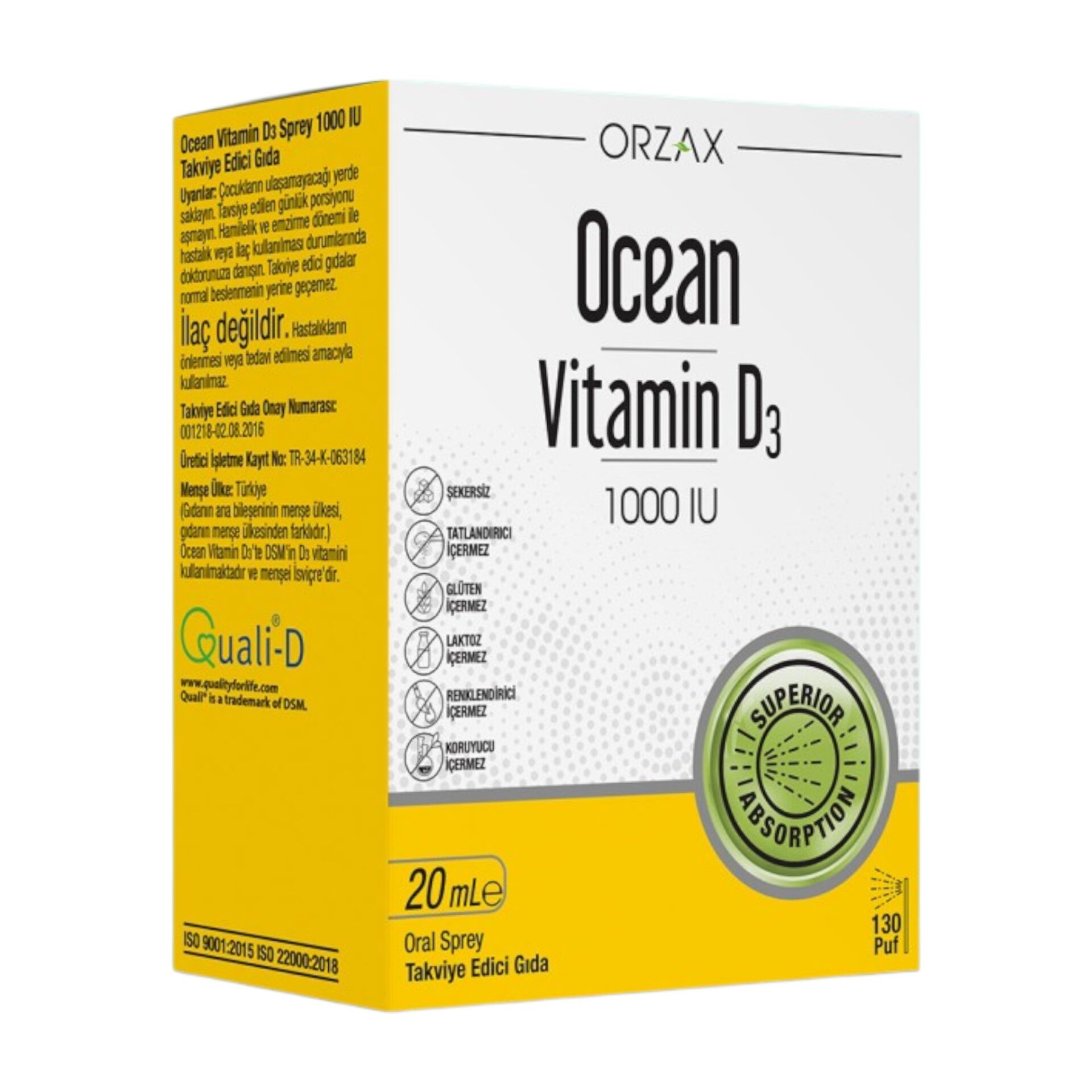 Ocean Vitamin D3 1000 IU Oral Damla 50 mL