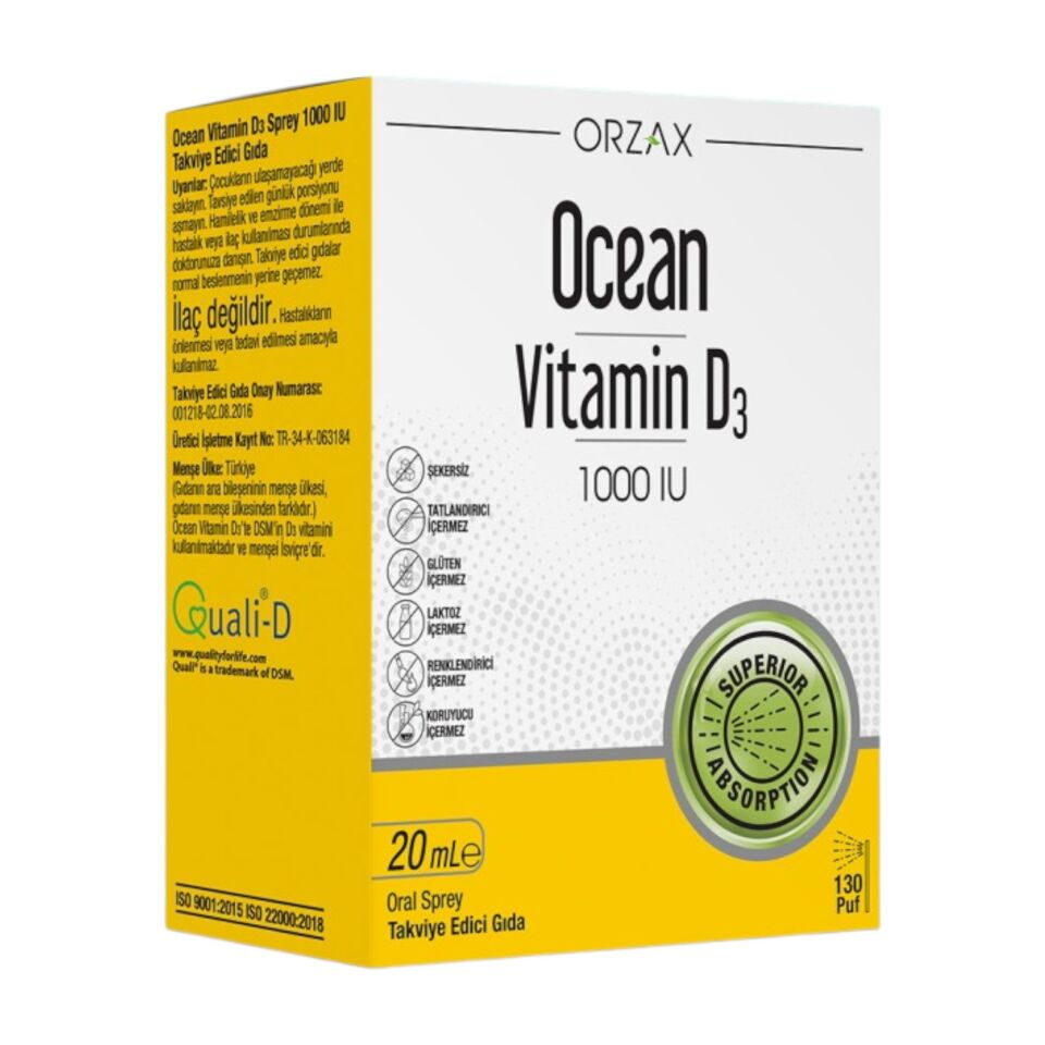 Ocean Vitamin D3 1000 IU Oral Damla 50 mL