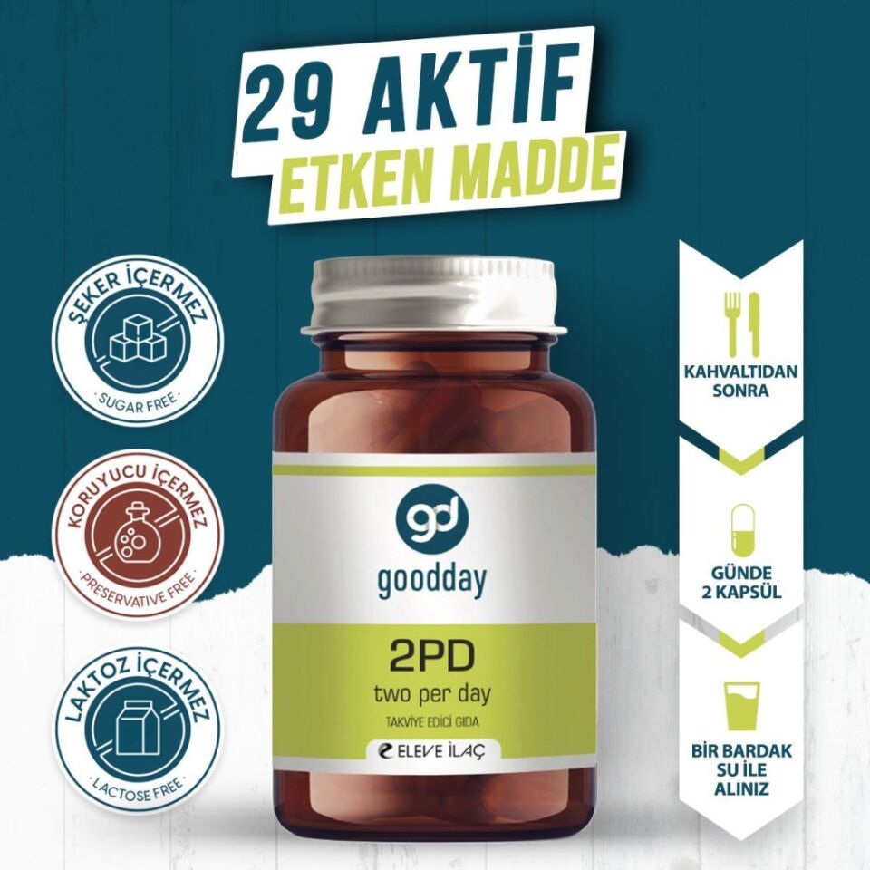 Goodday 2PD Multivitamin 60 Kapsül 2 Kutu İndirimli