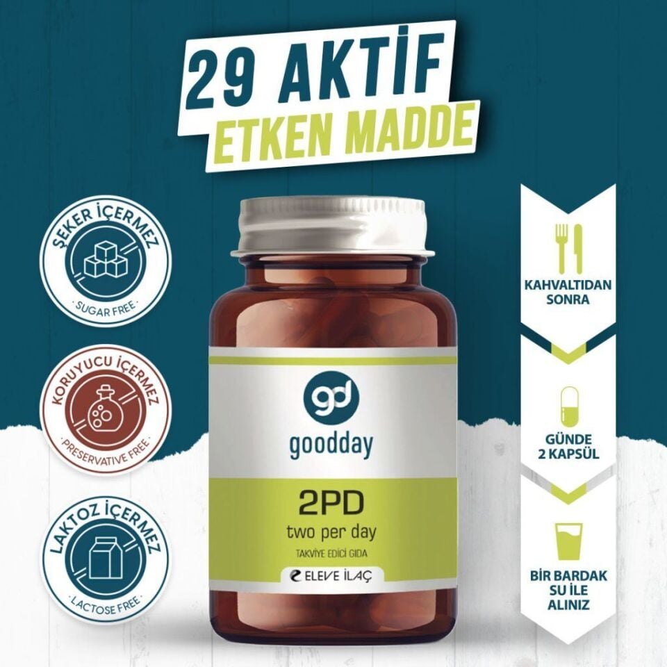 Goodday 2PD Multivitamin 60 Kapsül 3 Kutu İndirimli