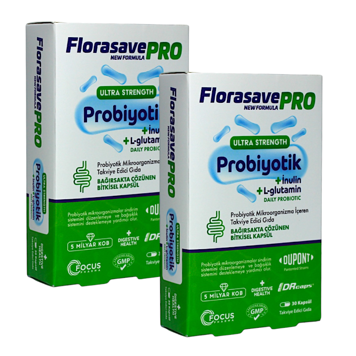 Florasave Pro Probiyotik 30 Kapsül 2 Kutu (2.si %50 İndirimli)