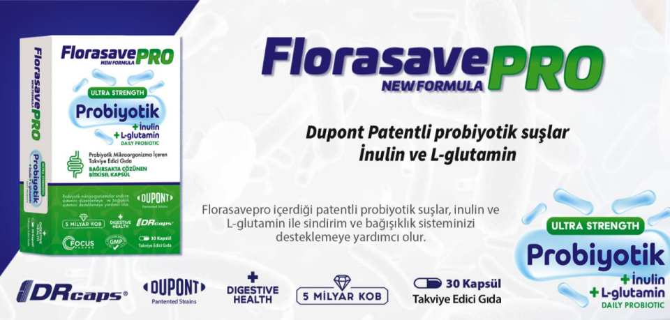 Florasave Pro Probiyotik 30 Kapsül 2 Kutu (2.si %50 İndirimli)