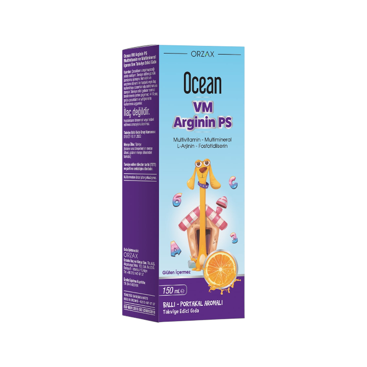 Ocean VM Arginin Ps Ballı Portakal Aromalı Şurup 150 ml