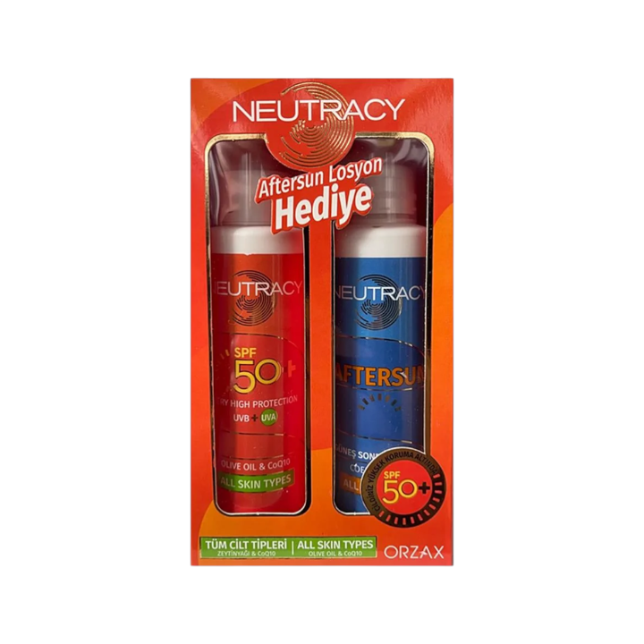 Neutracy Spf 50+ Güneş Koruyucu Losyon 150 ml + Aftersun Losyon 150ml Hediyeli Kofre