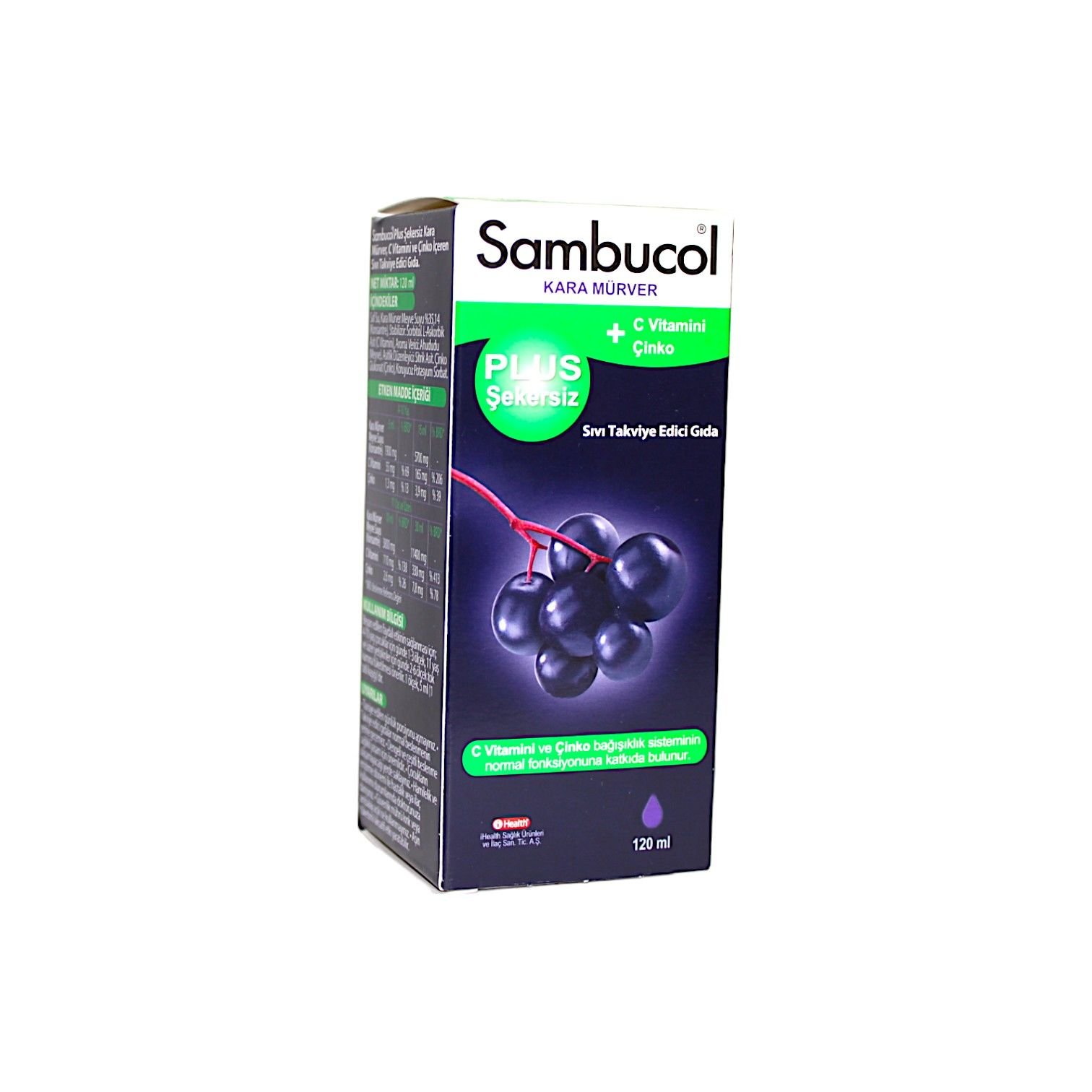 Sambucol Plus Şekersiz Şurup 120 mL