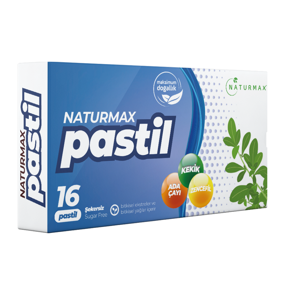 Naturmax (Mavi) Ada Çayı, Kekik, Zencefil Pastil 16 Adet
