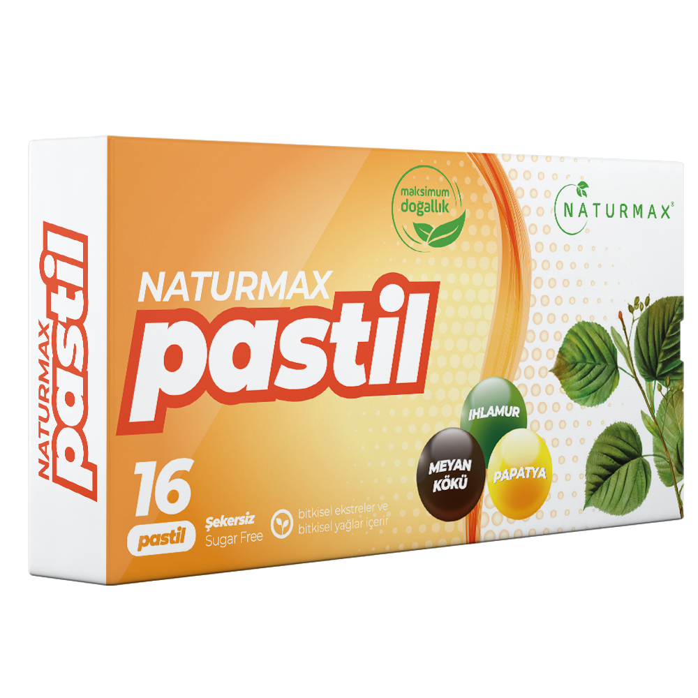 Naturmax (Sarı) Meyan Kökü, Ihlamur, Papatya Pastil 16 Adet